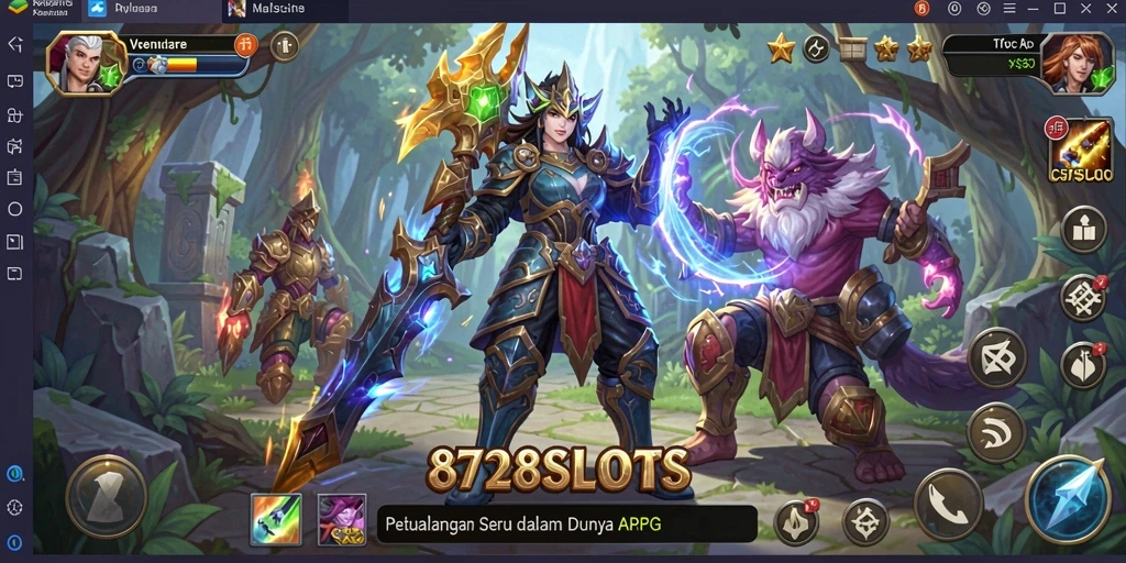 Tampilan gameplay ARPG yang mengagumkan dalam 8728SLOTS.