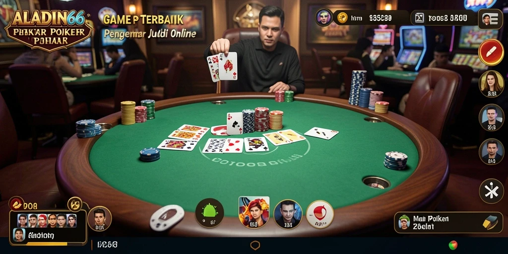 Tampilan gameplay Poker di ALADIN66 yang seru dan mengasyikkan.