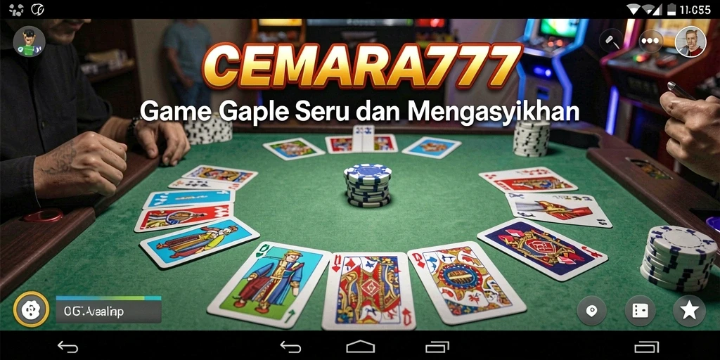 Tampilan gameplay seru Gaple di CEMARA777 dengan grafis menarik.
