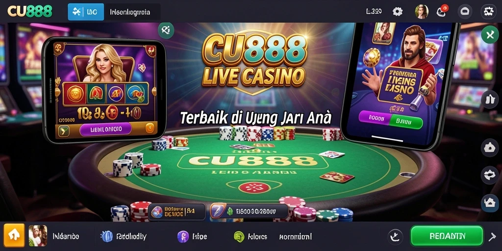 Tampilan menarik dari gameplay Live Casino di CU888.