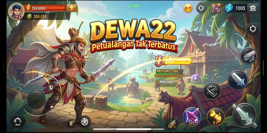 Gameplay seru DEWA22 dengan aksi petualangan yang mendebarkan.