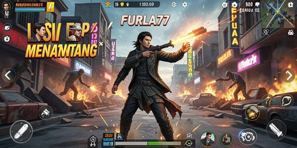 Tampilan menegangkan dari gameplay FURLA77 yang penuh aksi.