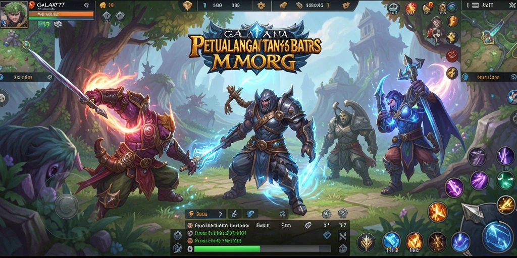 Tangkapan layar utama dari gameplay seru GALAXY77.