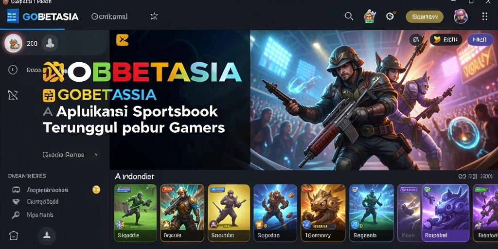Tampilan antarmuka pengguna GOBETASIA saat melakukan taruhan olahraga.