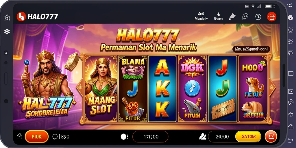 Tampilan menarik dari gameplay Slot di HALO777.