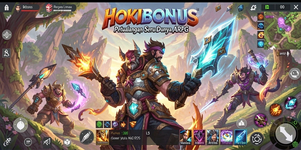 Tampilan seru gameplay HOKIBONUS di dunia ARPG.