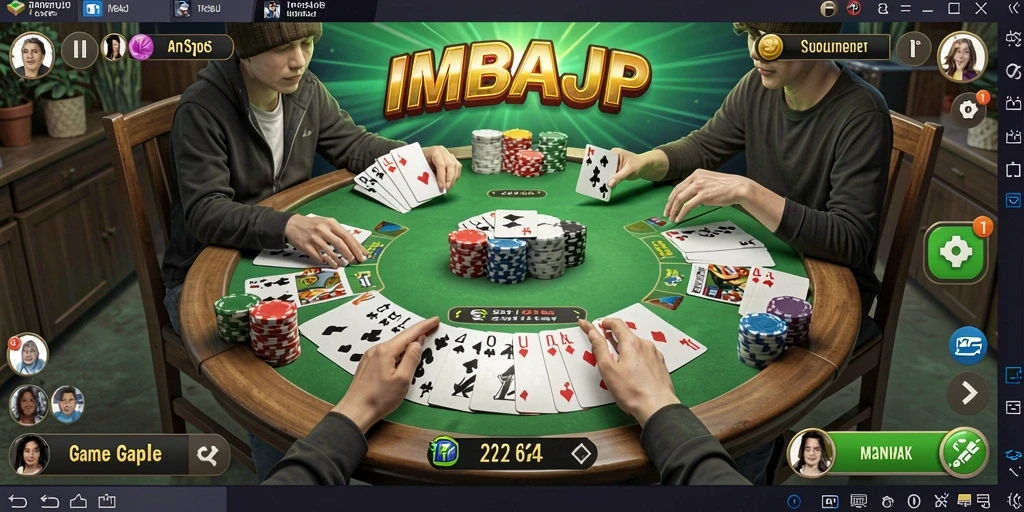 Tampilan permainan Gaple yang menarik di IMBAJP.