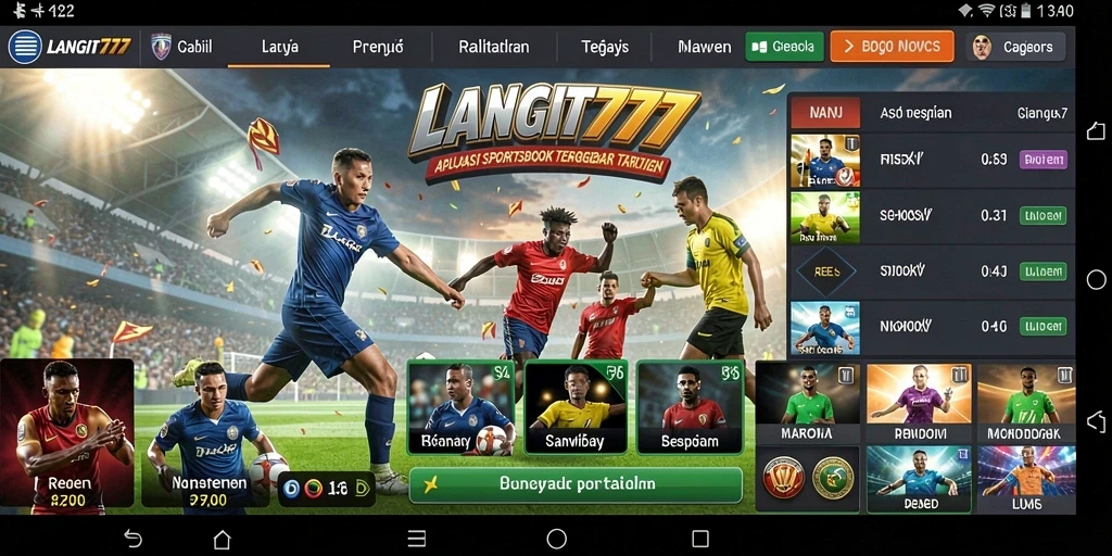 Tampilan menarik dan interaktif dari gameplay LANGIT777.