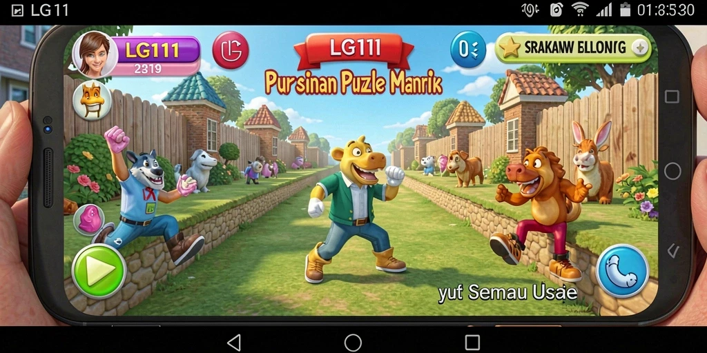 Screenshot LG111 menampilkan gameplay puzzle yang menantang dan seru.