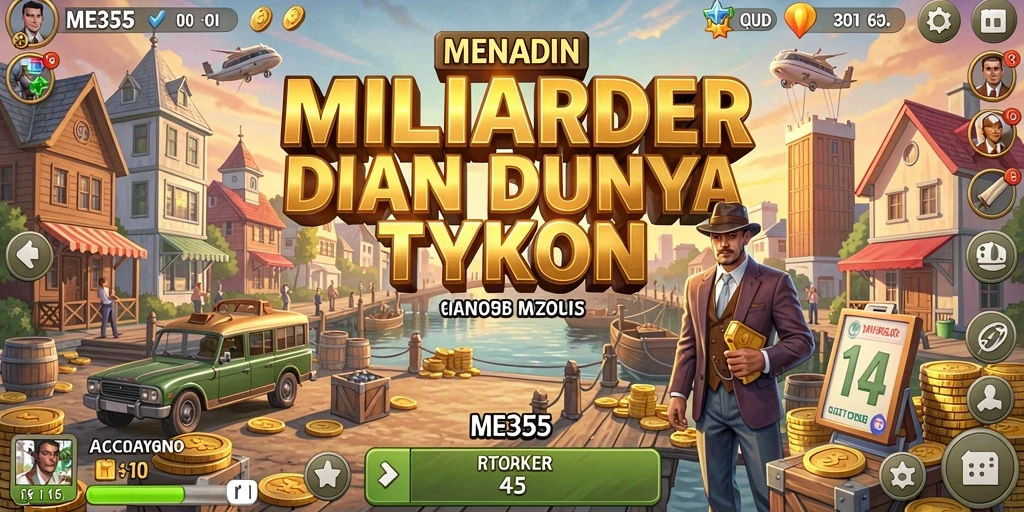 Tangkapan layar gameplay ME355 yang menampilkan strategi bisnis yang mendebarkan.