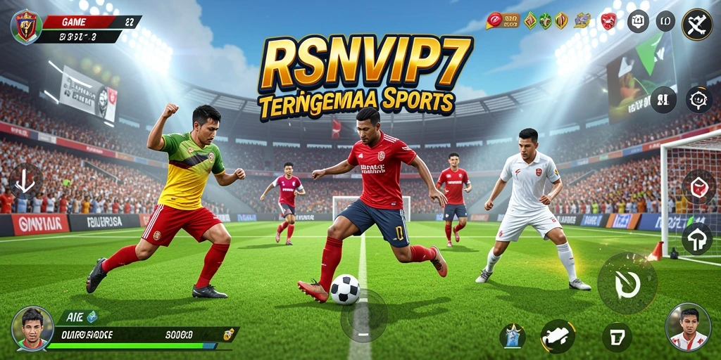 Screenshot gameplay RSNVIP7 menampilkan aksi olahraga yang mendebarkan.