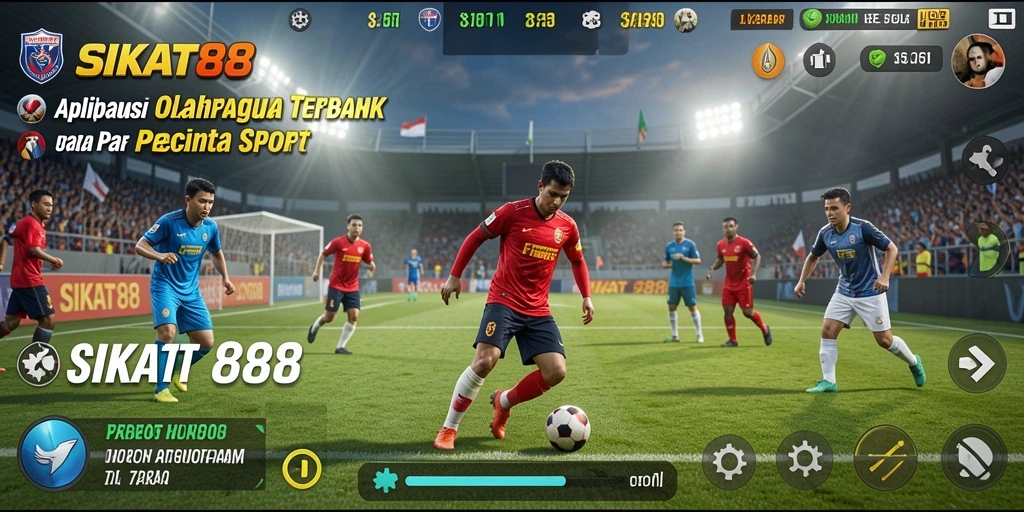 Tampilan seru gameplay SIKAT88 yang menampilkan momen olahraga mendebarkan.