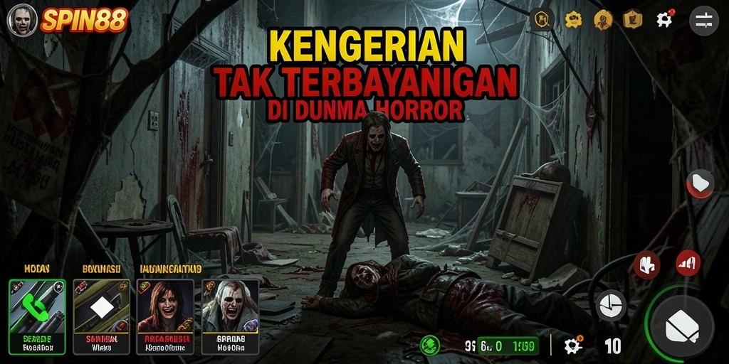 Tangkapan layar SPIN88 menampilkan momen menegangkan dalam suasana kegelapan.