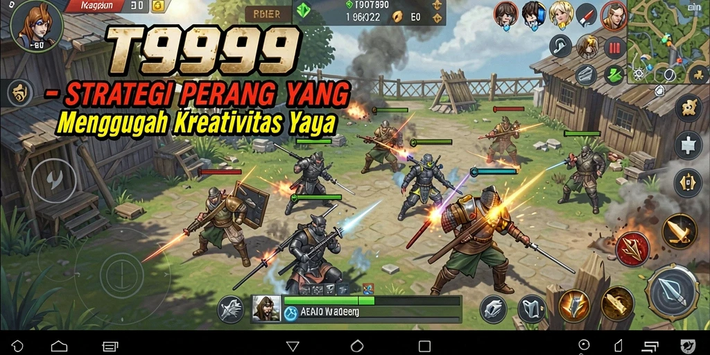 Tampilan gameplay menantang di T9999 dengan strategi mendalam.