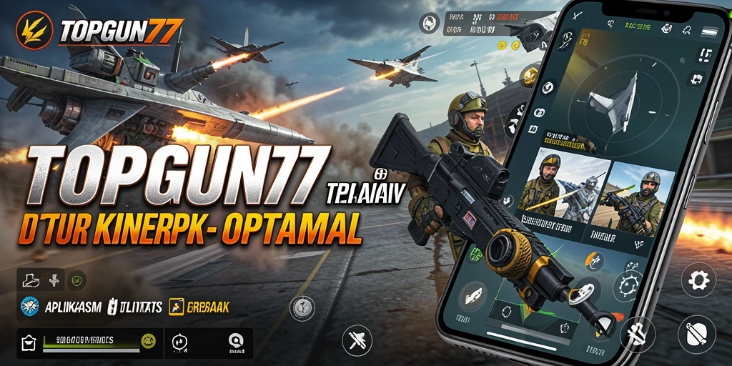 Tampilan antarmuka intuitif aplikasi TOPGUN77 untuk pengelolaan perangkat.