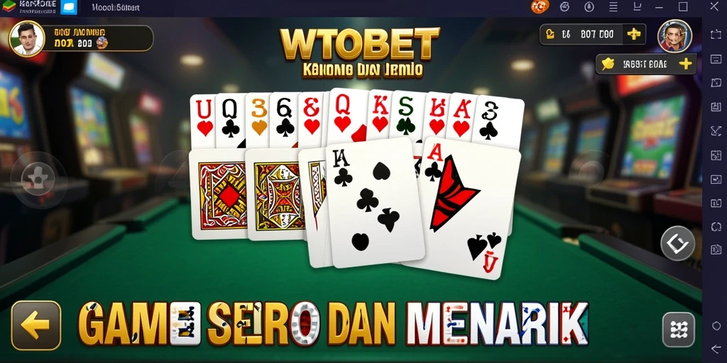 Tampilan gameplay seru di WTOBET dengan kartu Domino yang menarik.